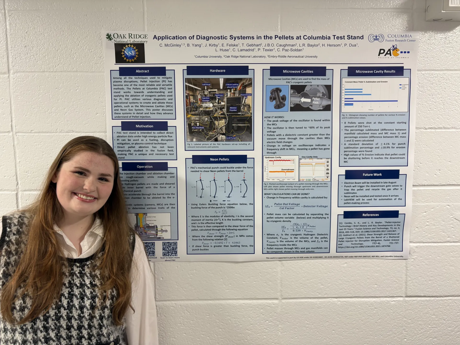 Cassandra McGinley: Application of Diagnostic Systems in the Pellets at Columbia Test Stand