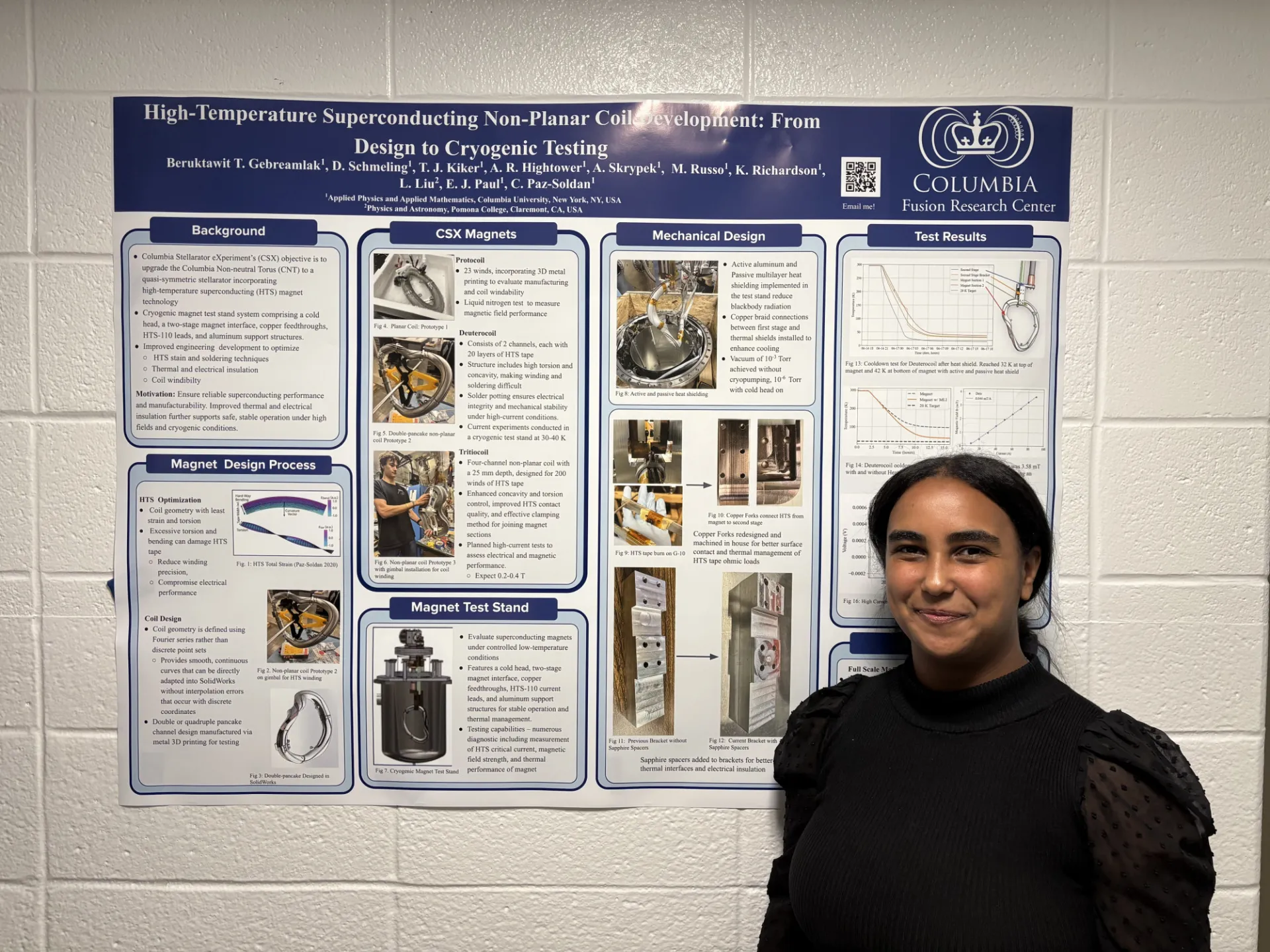 Beruktawit Gebreamlak: High-Temperature Superconducting Non-Planar Coil Development: From Design to Cryogenic Testing