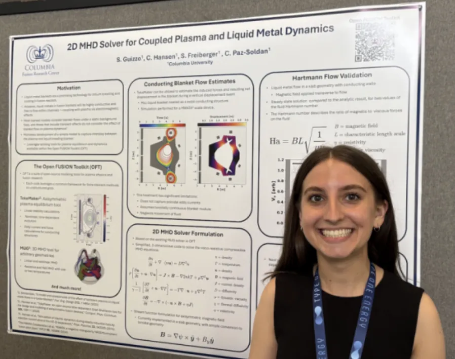 Sophia Guizzo presenting computational work for breeding blankets