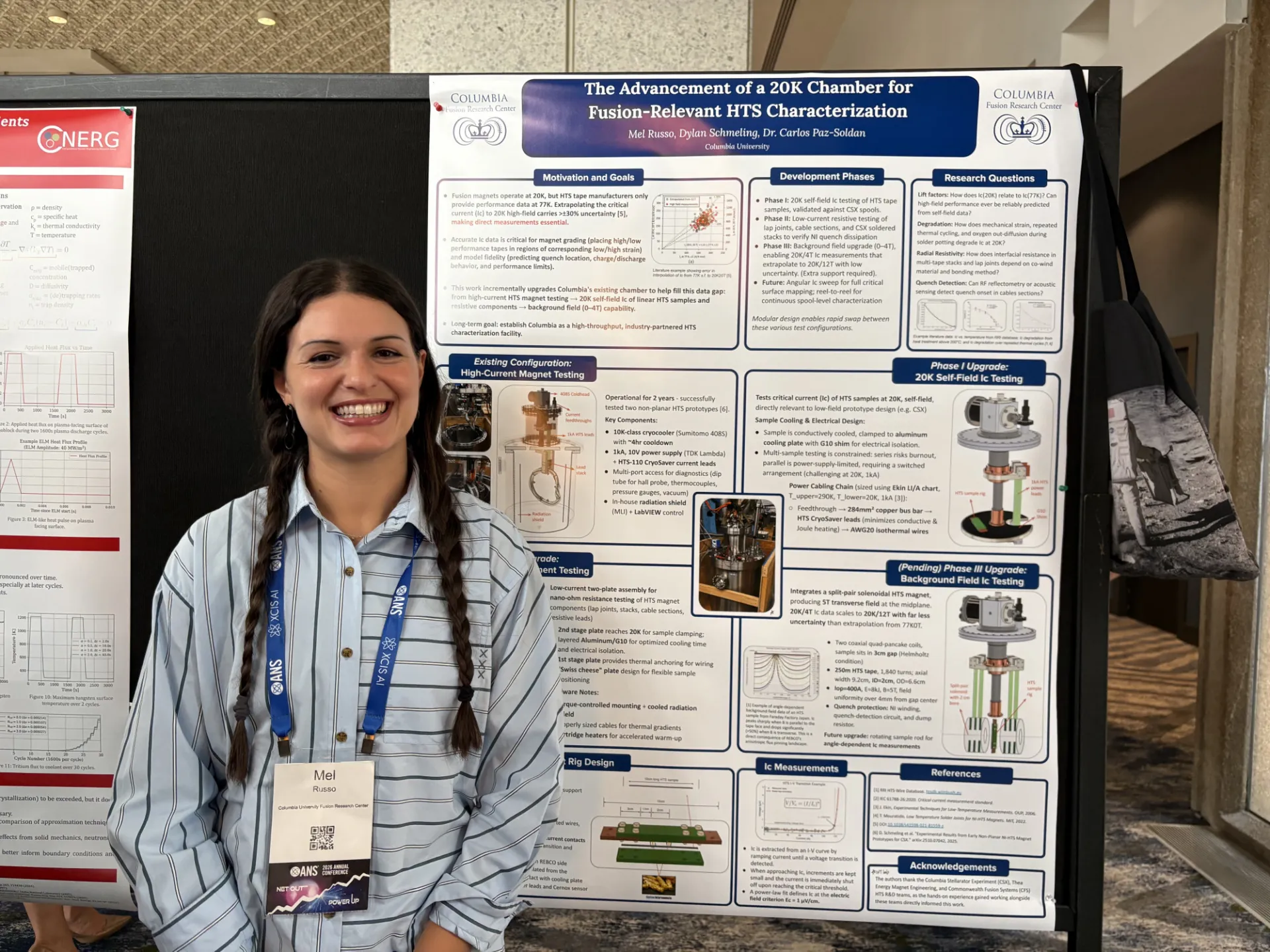 Melanie Russo presenting the design of a high-temperature superconducting magnet test stand