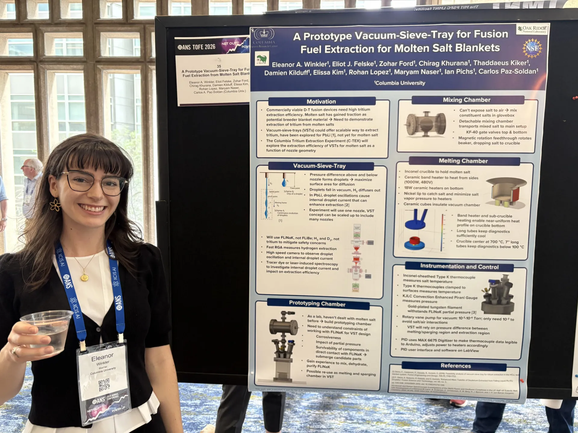 Eleanor Winkler presenting the Columbia Tritium Extraction eXperiment