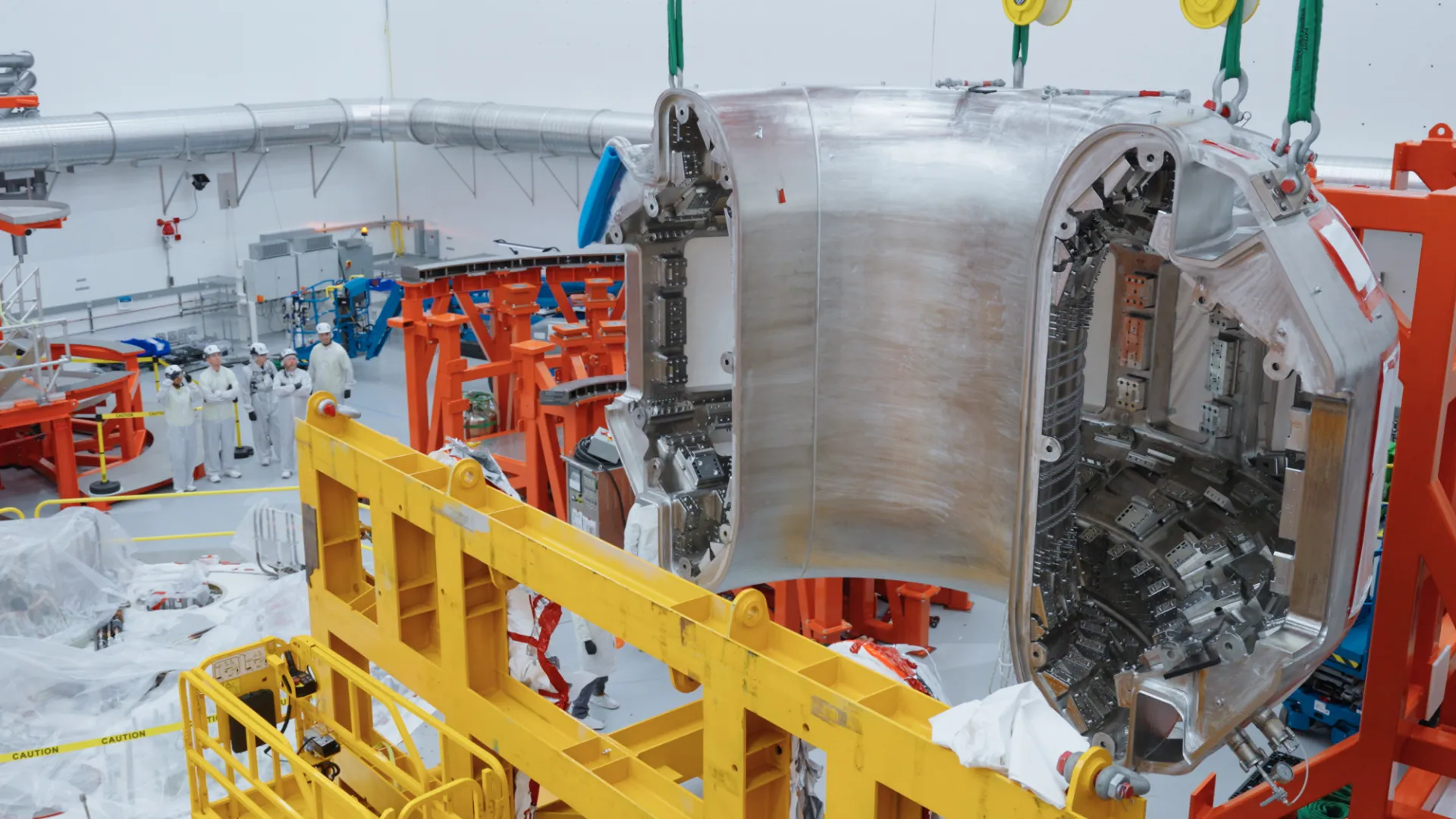 The first half of the vacuum vessel. Image Credit: Commonwealth Fusion Systems