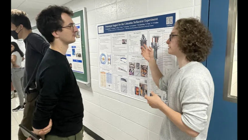 Kalen Richardson Presenting His Poster