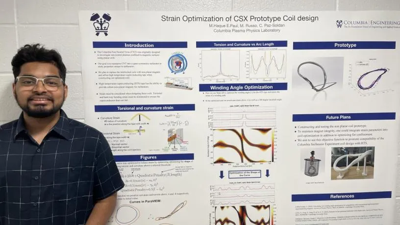 Mohammed Haque: “Strain optimization of CSX prototype coil design”
