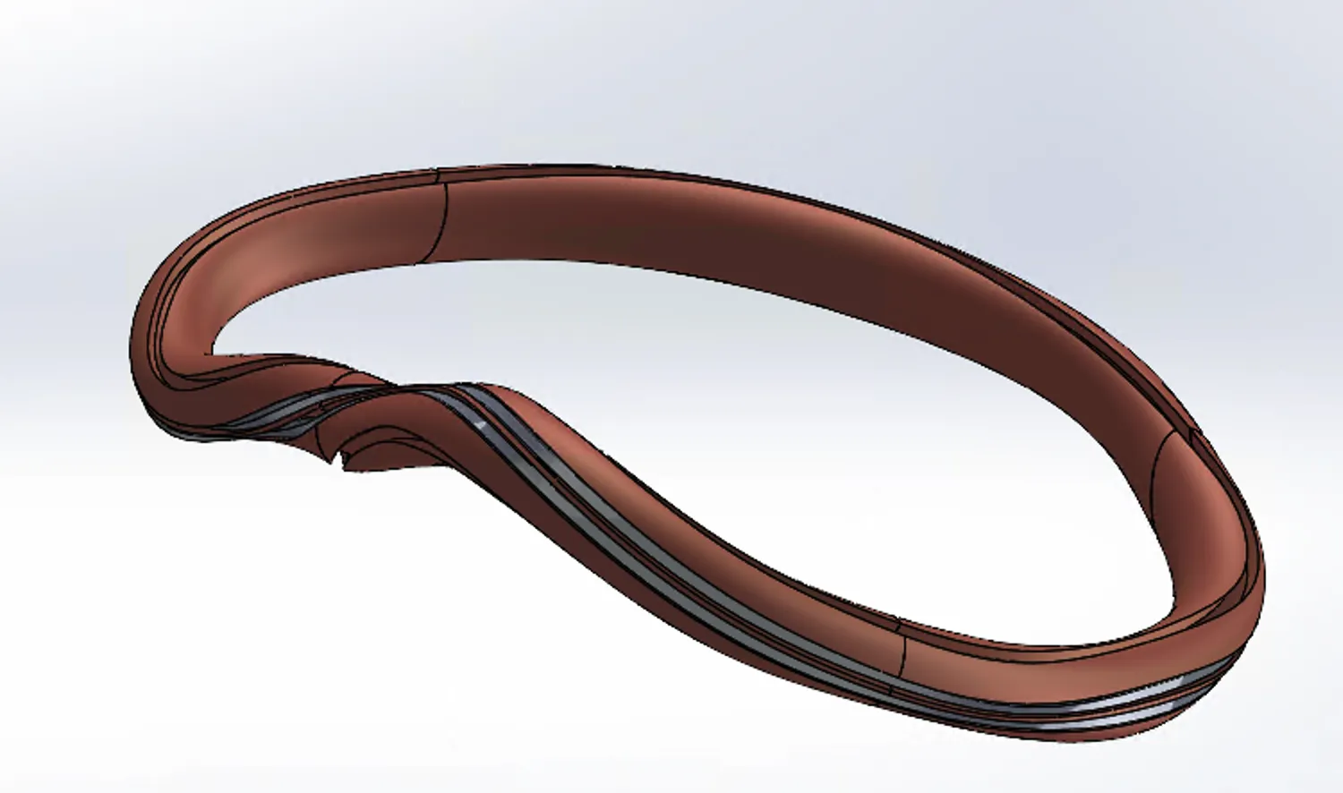 An example non-planar coil with channels for high-temperature superconducting tape