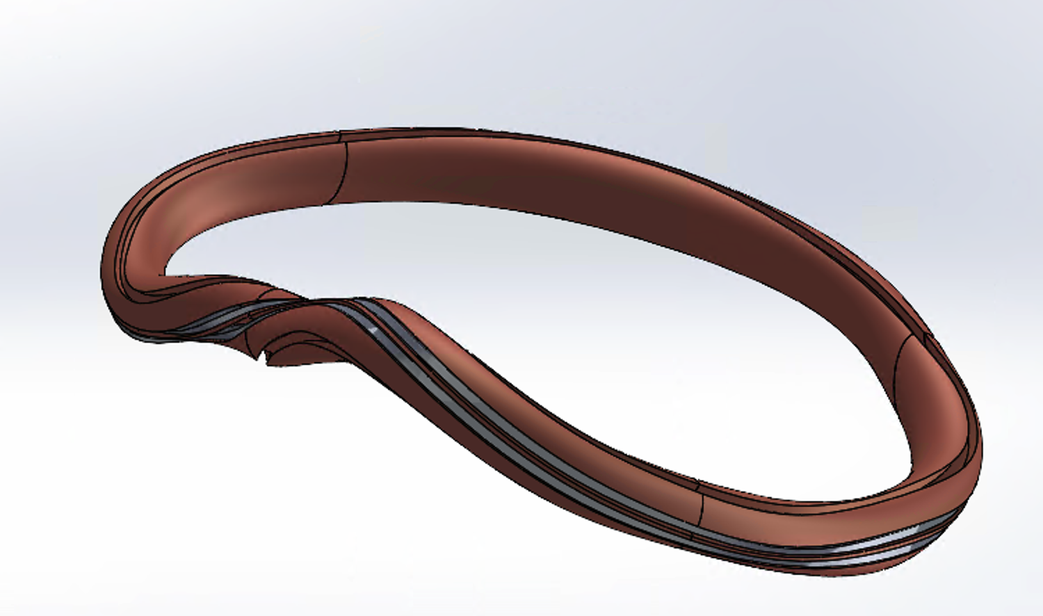 An example non-planar coil with channels for high-temperature superconducting tape An example non-planar coil with channels for high-temperature superconducting tape