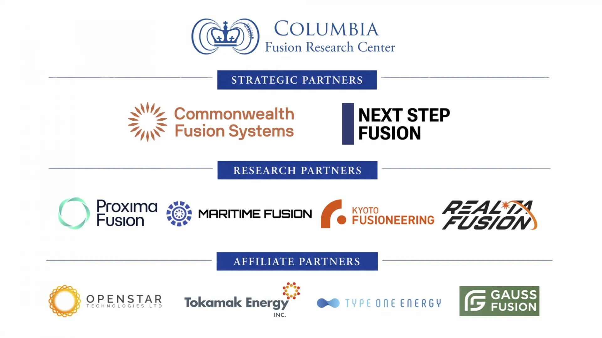 Industry Partners of the Fusion Research Center