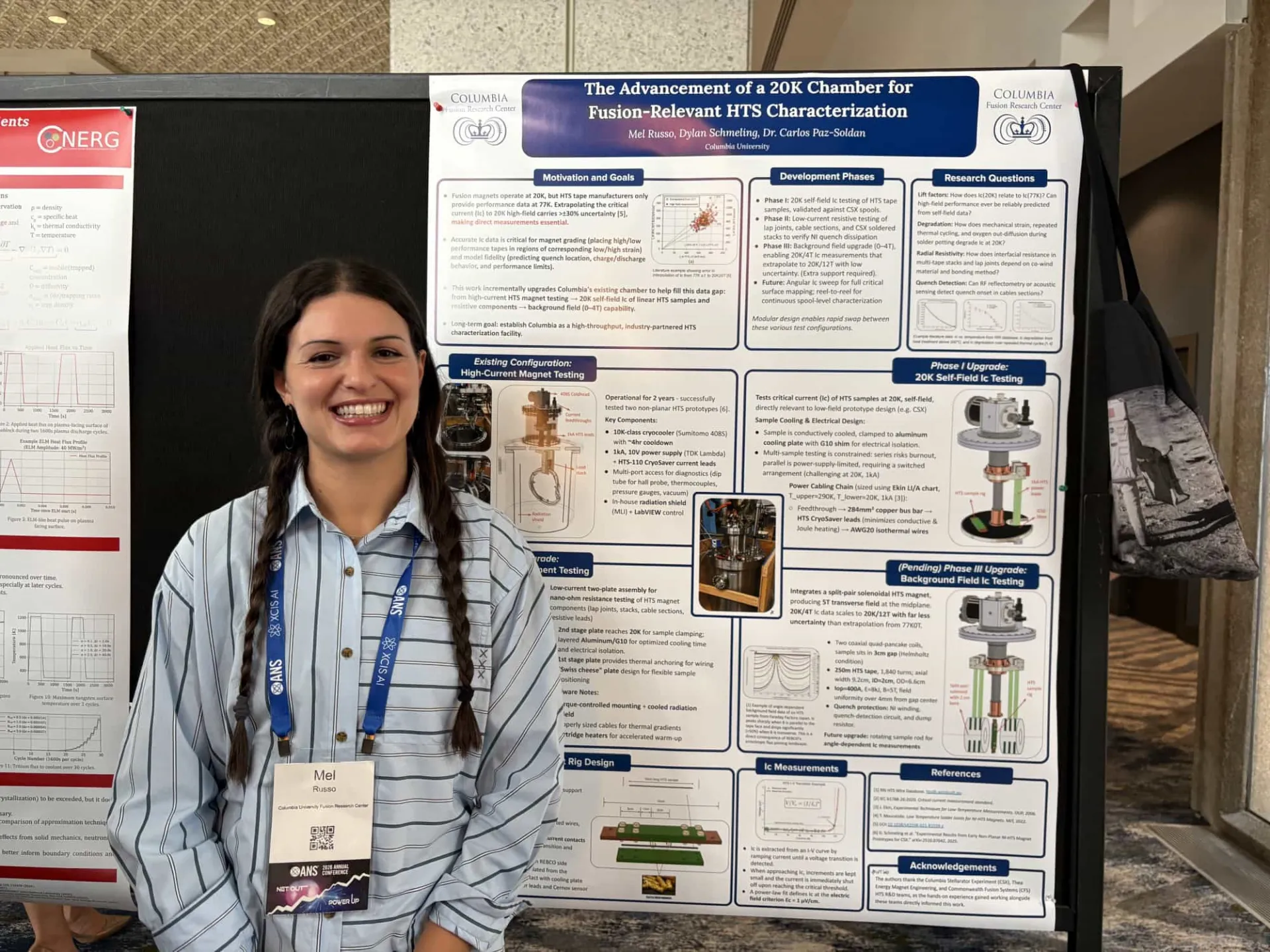 Melanie Russo presenting the design of a high-temperature superconducting magnet test stand