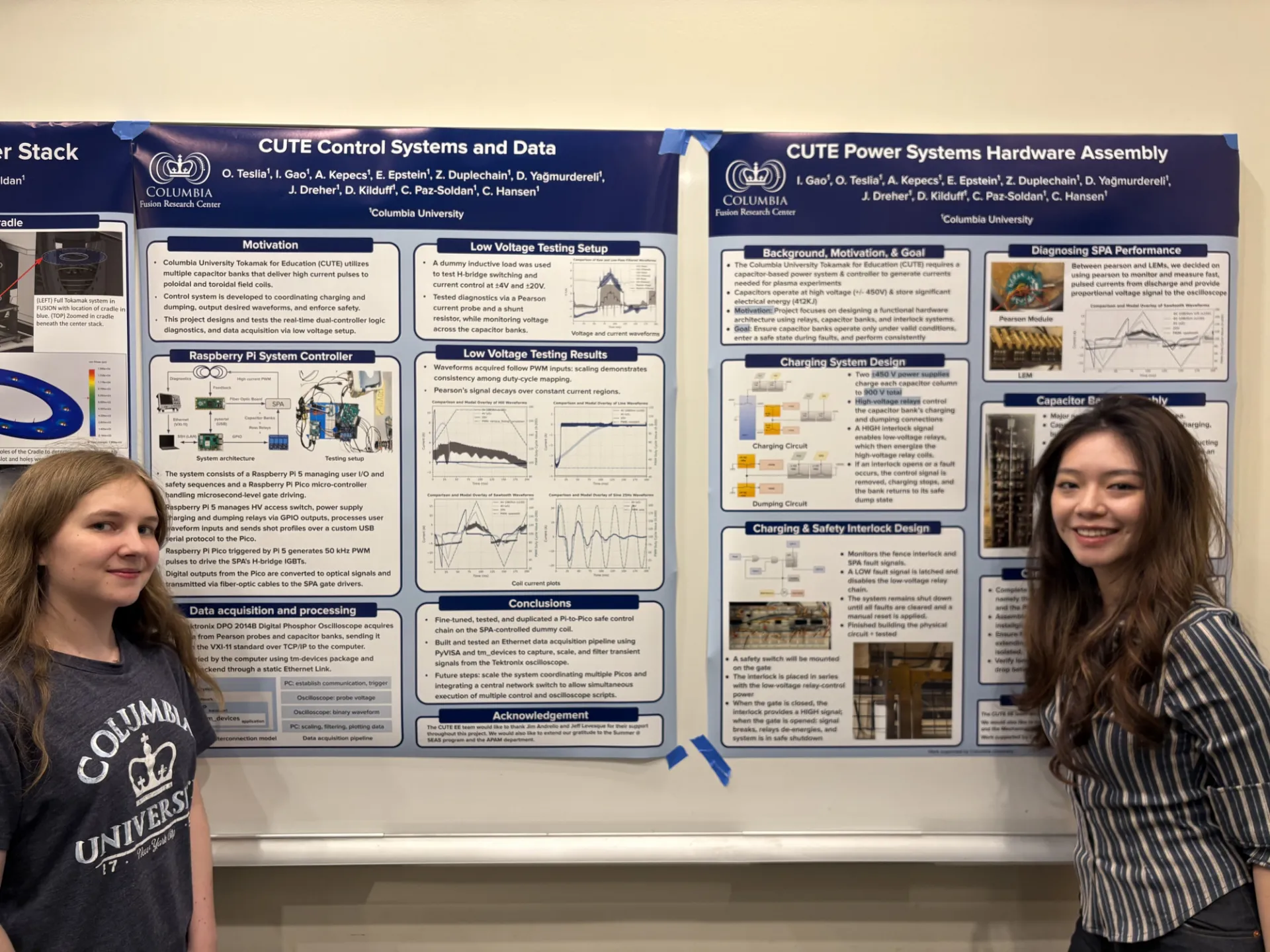 Columbia University Tokamak for Education summer students by their posters